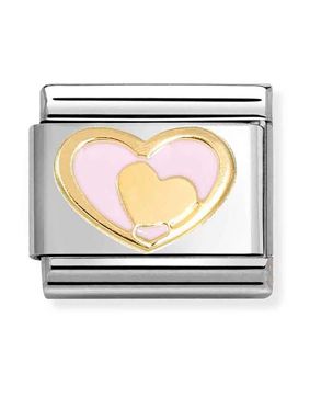 Nomination Composable Classic love heart in heart pink 030283/30