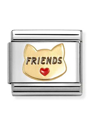 Nomination Composable Classic Symbols Friends kissa kulta 030285/68