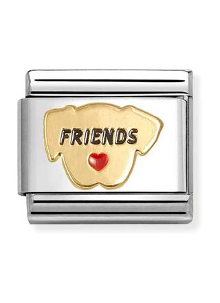 Nomination Composable Classic Symbols Friends koira kulta 030285/69