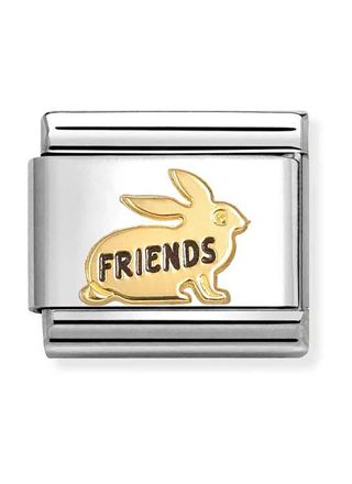 Nomination Composable Classic Symbols Friends jänis kulta 030285/73