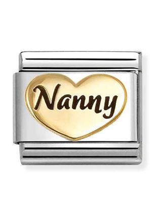 Nomination Composable Classic Symbols Nanny sydän kulta 030285/77