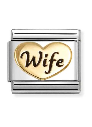 Nomination Composable Classic Symbols Wife sydän kulta 030285/82