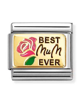 Nomination Composable Classic plates best mum ever pink pink 030289/14