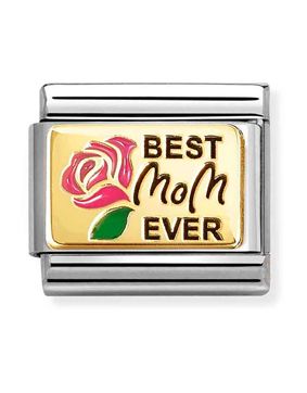 Nomination Composable Classic plates best mom ever pink pink 030289/15