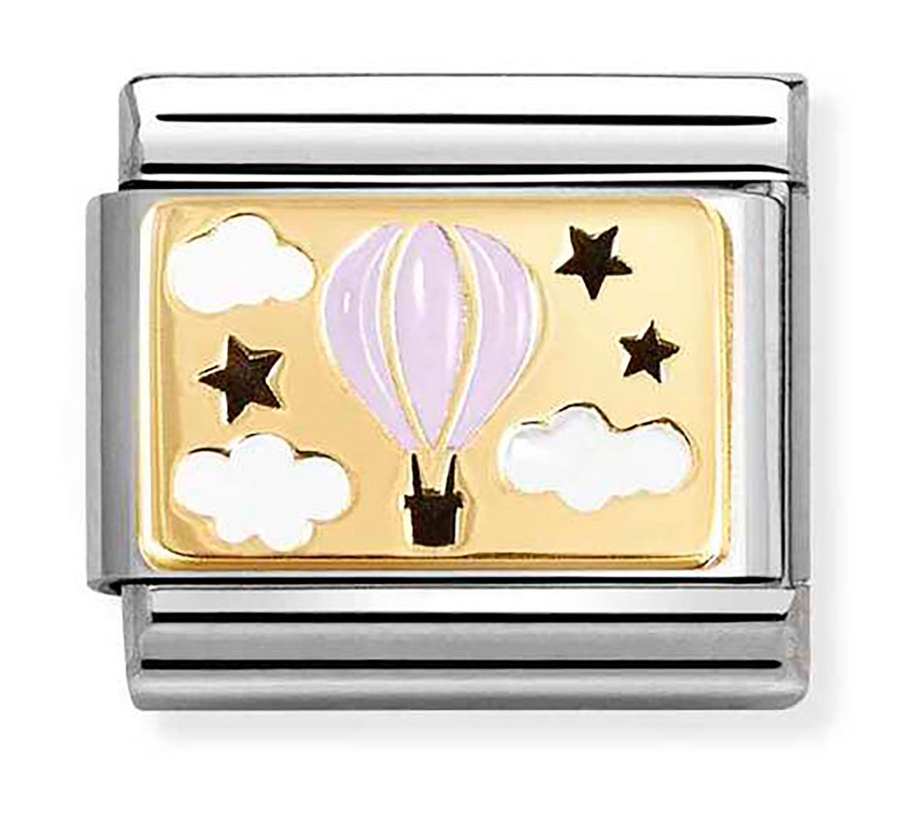 Nomination Composable Classic plates hot air balloon pink 030289/16