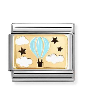 Nomination Composable Classic plates hot air balloon blue 030289/17
