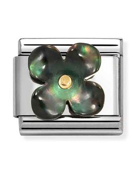Nomination Composable Classic flower black mother of pearl 030521/22