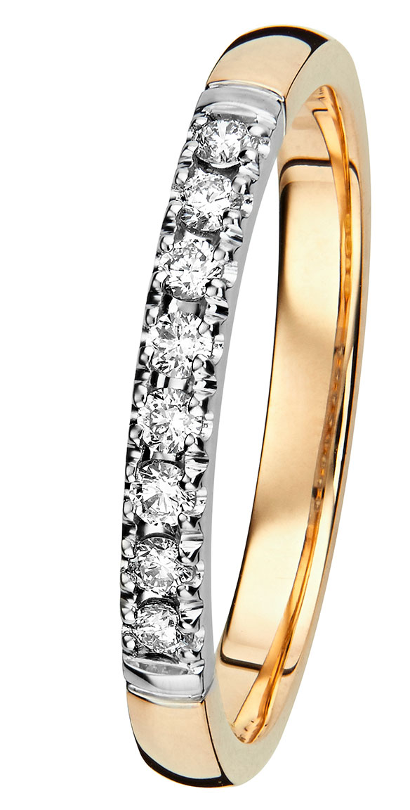 Kohinoor 033-216-16 Timanttisormus kulta-valkokulta Estelle