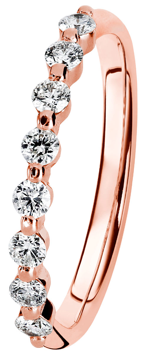 Kohinoor Dahlia punakultainen timanttisormus 033-232P-40