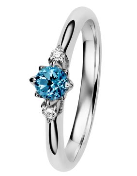 Kohinoor 033-261V-04 Timanttisormus valkokulta Rosa