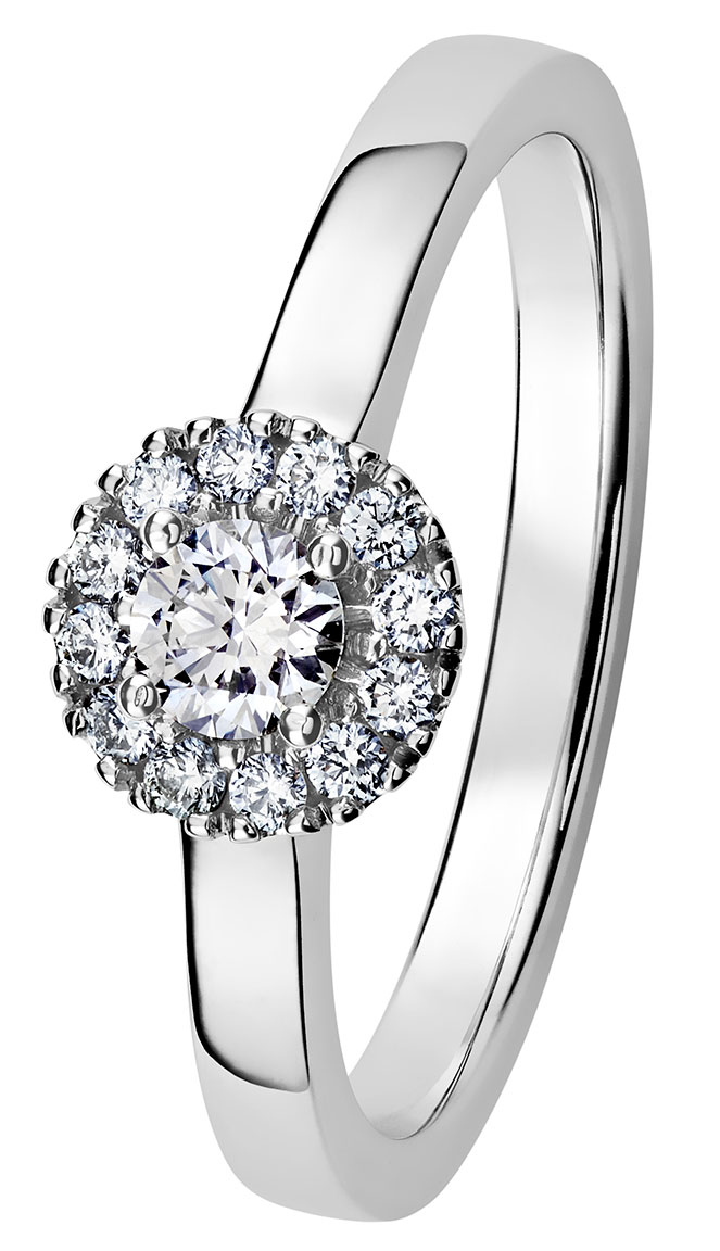 Kohinoor 033-264V-30 Timanttisormus valkokulta Valerie