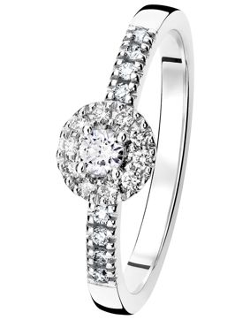 Kohinoor 033-265V-28 Timanttisormus valkokulta Valerie