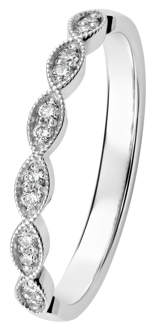 Kohinoor 033-269V-12 Timanttisormus valkokulta Clara