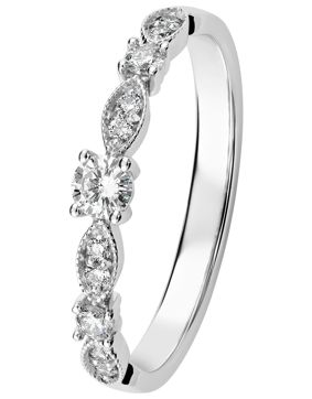 Kohinoor 033-269V-23 Timanttisormus valkokulta Clara