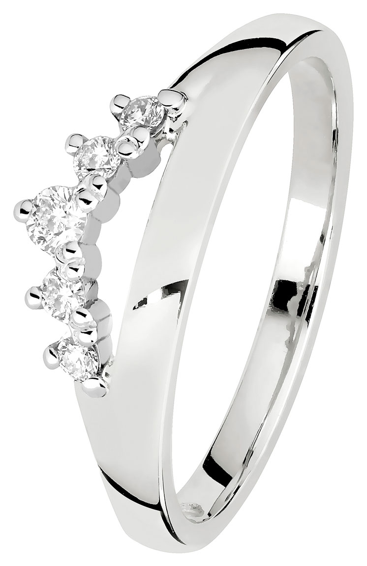 Kohinoor 033-405V-13 Timanttisormus valkokulta Tia