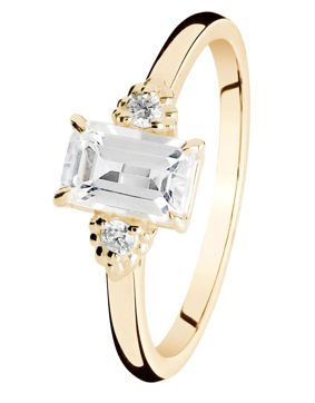 Kohinoor Celeste 0,04 ct topaasi-timanttisormus 033-441KT-04