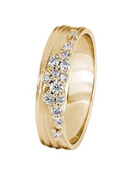 Kohinoor Flow 0,2 ct keltakultainen timanttisormus 4.5mm 033-455K-20
