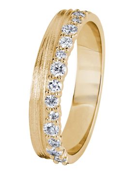 Kohinoor Flow 0,27 ct keltakultainen timanttisormus 3.7mm 033-455K-27