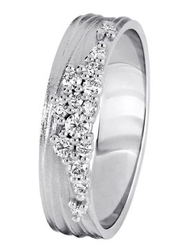 Kohinoor Flow 0,2 ct valkokultainen timanttisormus 4.5 mm 033-455V-20