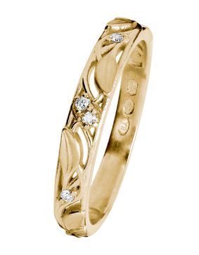 Kohinoor Ofelia timanttisormus keltakulta 033-480-04