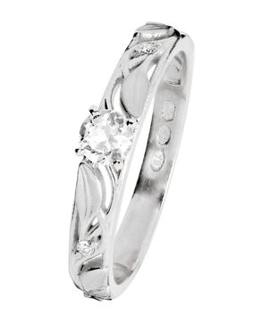 Kohinoor Ofelia timanttisormus topaasilla valkokulta 033-480VT-02