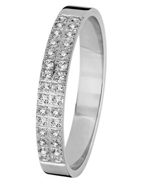 Kohinoor valkokultainen Nova 3 mm timanttisormus 033-613V-15