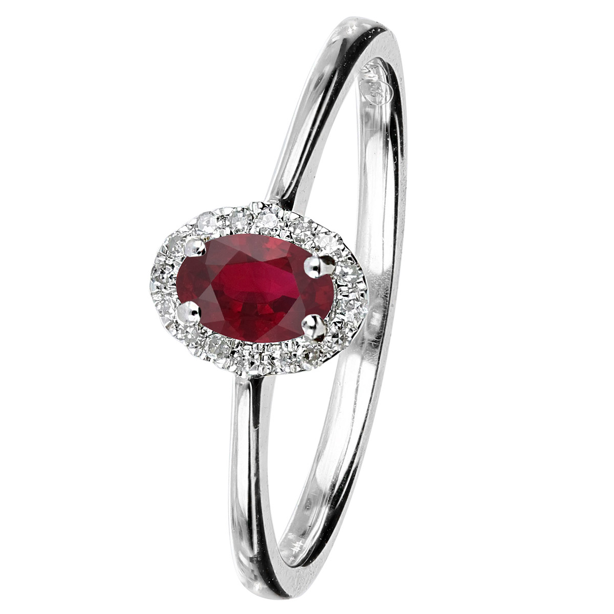 Kohinoor Timanttisormus Rubiinilla 033-P7303VR