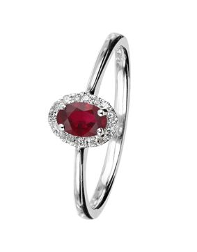 Kohinoor Timanttisormus Rubiinilla 033-P7303VR