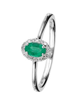 Kohinoor Timanttisormus Smaragdilla 033-P7303VSM