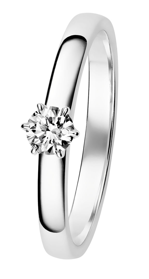 Kohinoor 034-248V-25 Timanttisormus valkokulta Leonora