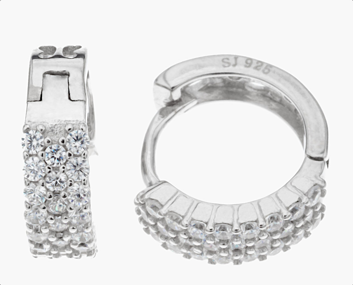 Silver Bar korvakorut pave Delux 4 x 11 mm 79