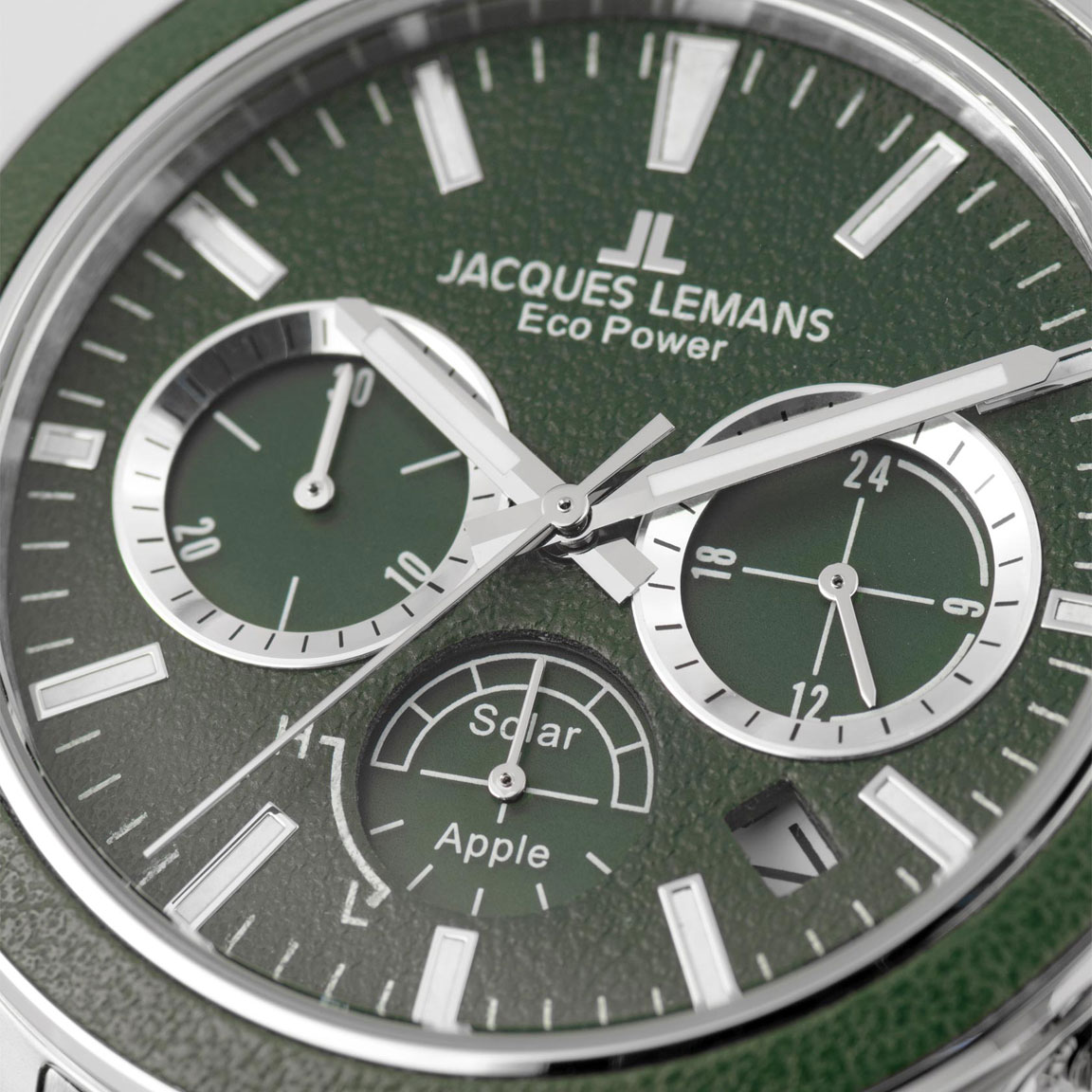 Orologio Jacques Lemans 1-2056D - Design Minimalista, Cassa Acciaio E Cinturino Pelle Verde - 3