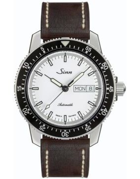 Sinn 104 St Sa I W with brown leather strap