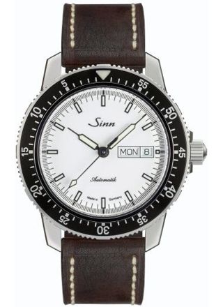 Sinn 104 St Sa I W with brown leather strap
