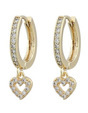 SNÖ of Sweden Valentina round korvakorut g/clear 1090-6300251