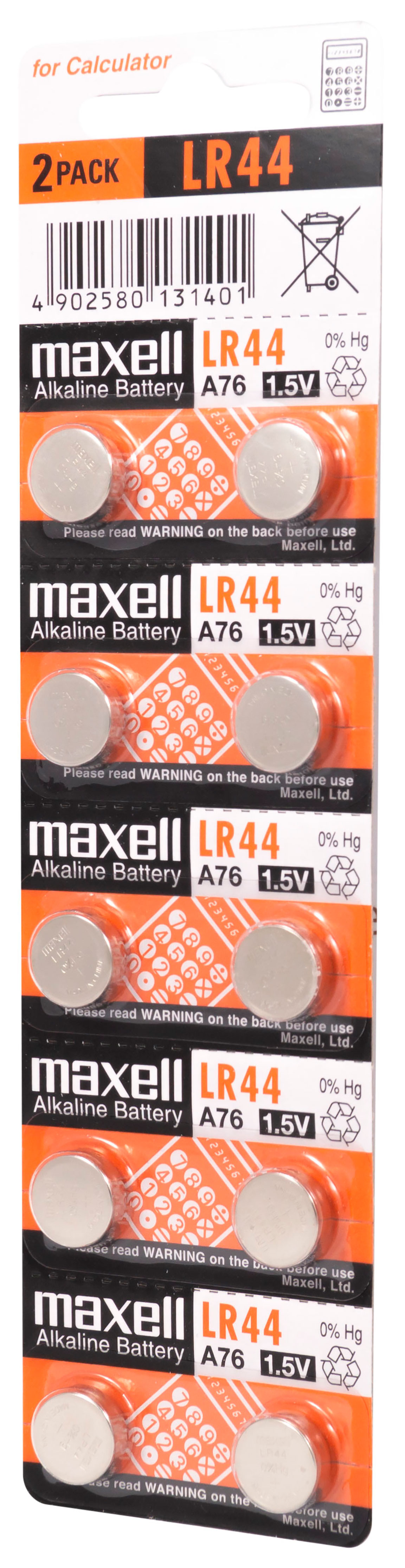 Maxell alkalinappiparisto LR44 10PK MF (5X2) 1.5V