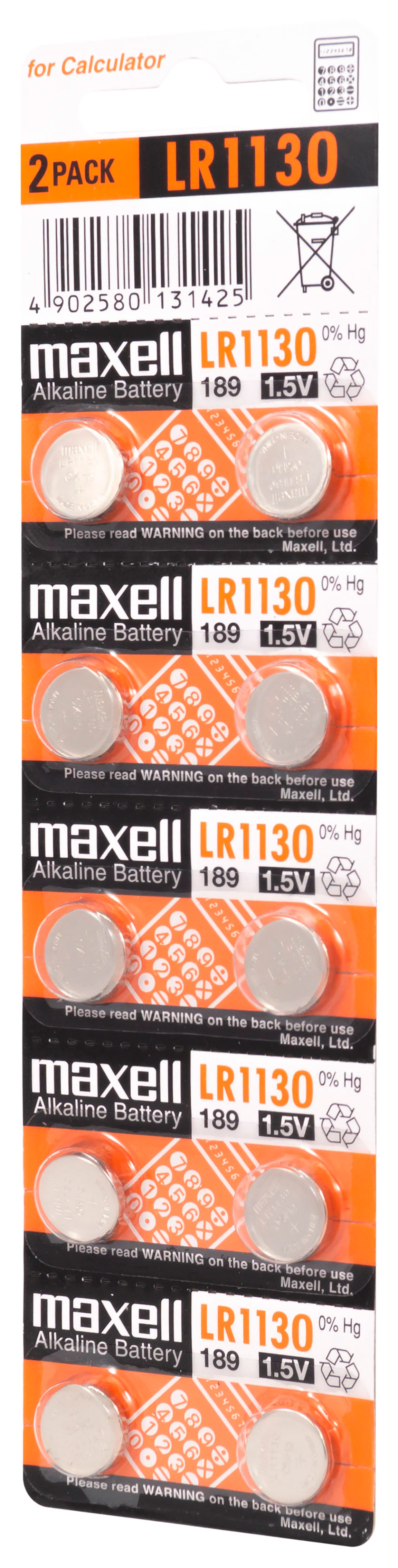 Maxell alkalinappiparisto LR1130 10PK MF (5X2) 1.5V