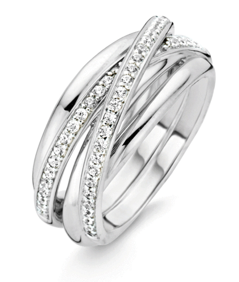 TI SENTO monikivinen crossover sormus 12056ZI