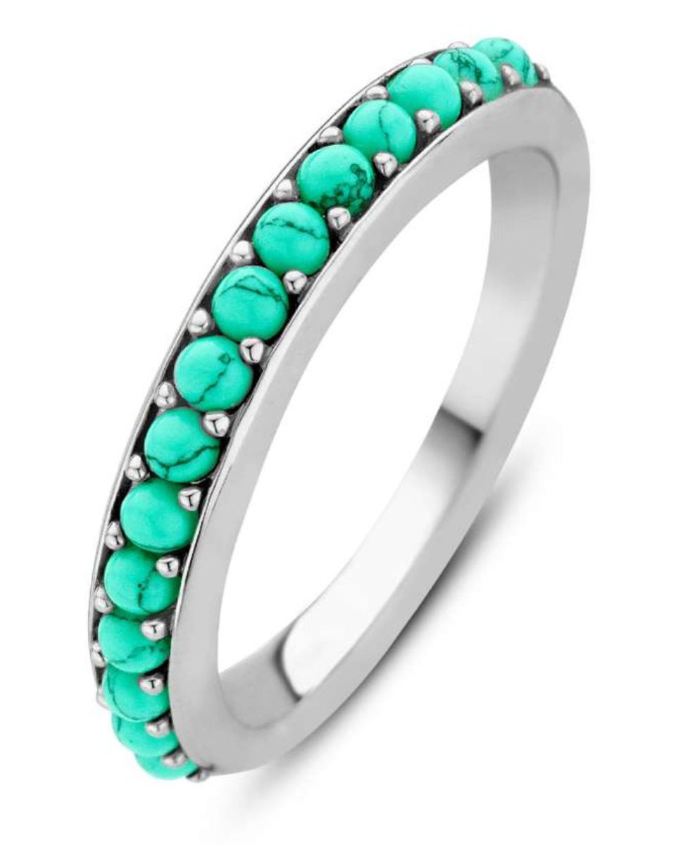 TI SENTO turkoosi hopeasormus rivi 12123TQ