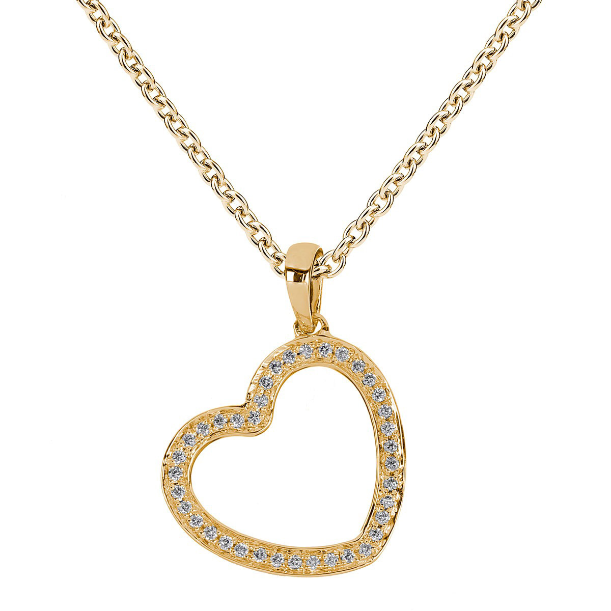Kohinoor kultainen Sydän timanttiriipus 123-9836