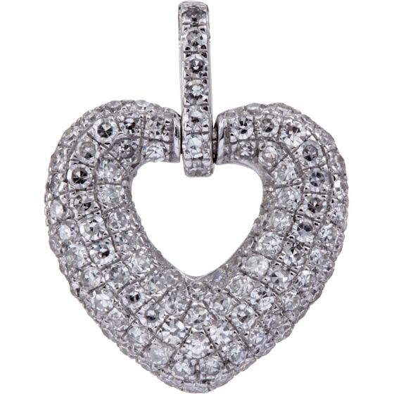 Kohinoor timantti sydänriipus valkokultaa 123-P4604V