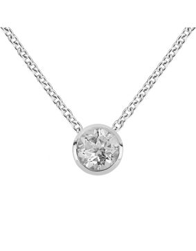Kohinoor valkokultainen valkotopaasikaulakoru 123-P5673V