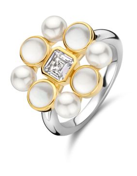 TI SENTO nelikulmainen helmisormus 12325YP