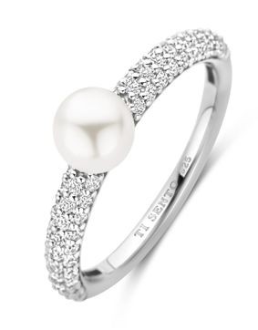 TI SENTO hopeinen helmisormus 12347PW