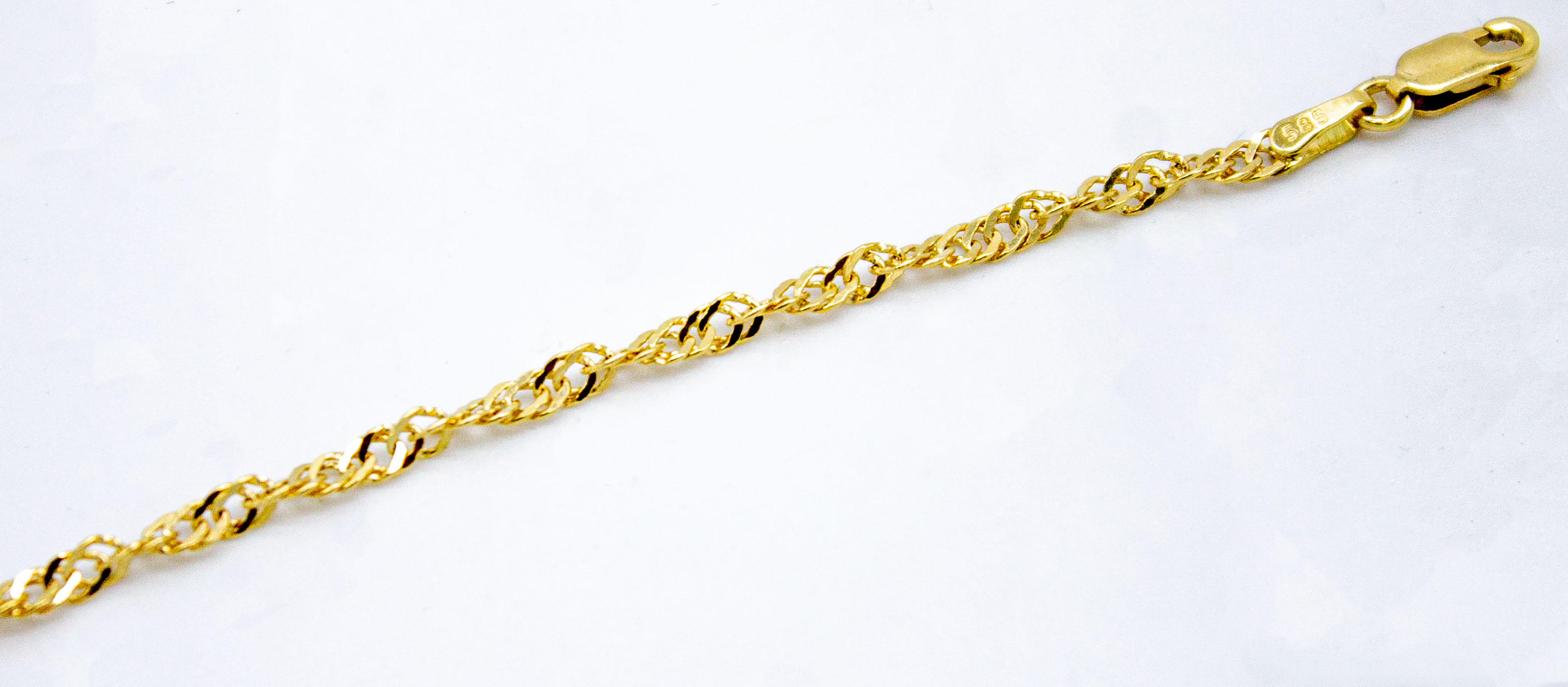 Singaporeketju 14k kulta 2.2mm 125