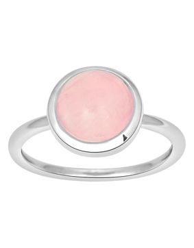Nordahl Jewellery SWEETS52 sormus vaaleanpunainen kvartsi/hopea 129 003