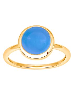 Nordahl Jewellery SWEETS52 sormus sininen kalsedoni/kulta 129 005-3