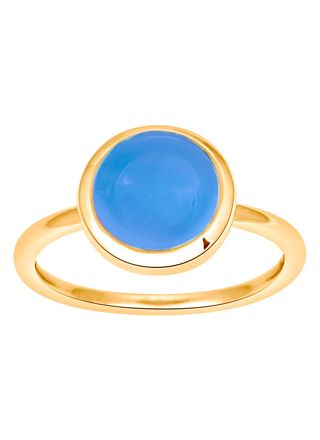 Nordahl Jewellery SWEETS52 sormus sininen kalsedoni/kulta 129 005-3