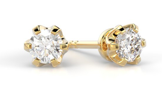 Festive Classic timanttikorvakorut 129-030K-KK