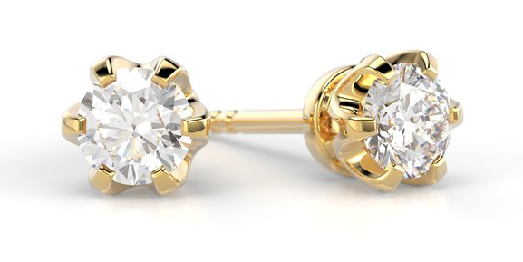 Festive Classic timanttikorvakorut 129-040K-KK